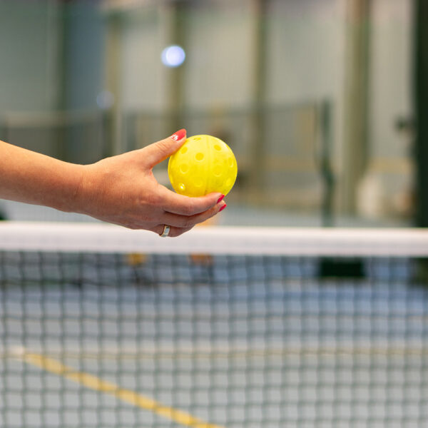 A Pickleball with holes